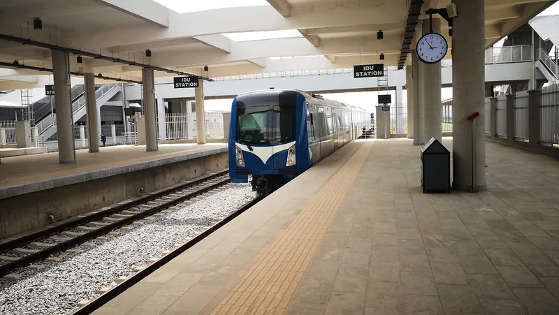 Idu railway station in Abuja, photographed in 2019; not evidence of current operations.